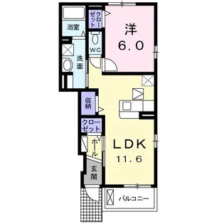 ソレイユ【1階】の間取り