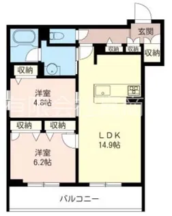 ル・リアン国立【2階】の間取り