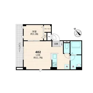 A’ LA MAISON LUANA アラメゾンルアナ【4階】の間取り