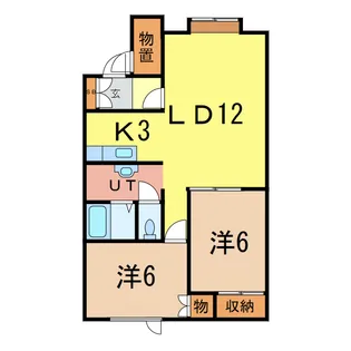 コーポラスF【2階】の間取り