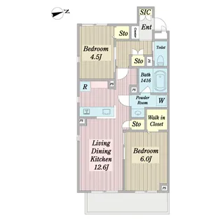 グラングレース調布【2階】の間取り