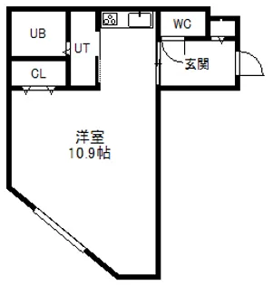 エヴァンスコート南1条【3階】の間取り