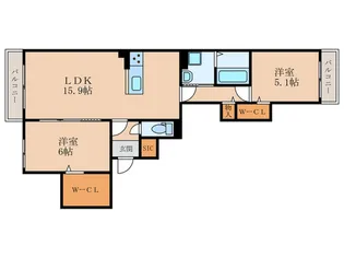 ユアメゾン夜宮公園【1階】の間取り