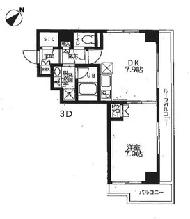 ルミエール洗足【3階】の間取り