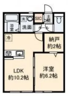 ウィスティリア湘南【1階】の間取り