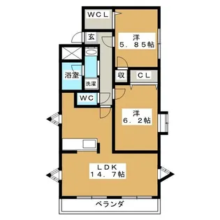 MONA VALEII【3階】の間取り