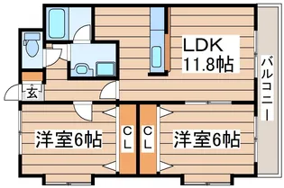 ハバードリーム2番館【3階】の間取り