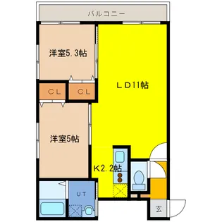M‘S千歳幸町【3階】の間取り