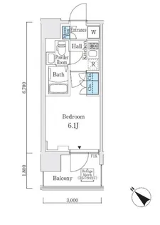 ルイコート北品川(Louis Court Kitashinagawa【2階】の間取り
