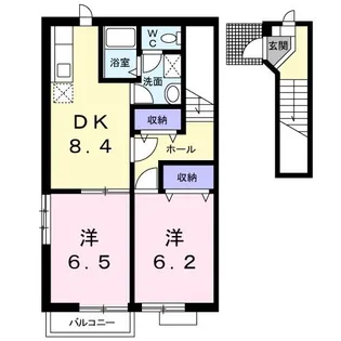 セトル白銀【2階】の間取り