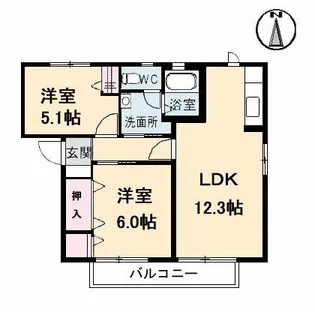 ル・レーヴ新保【2階】の間取り