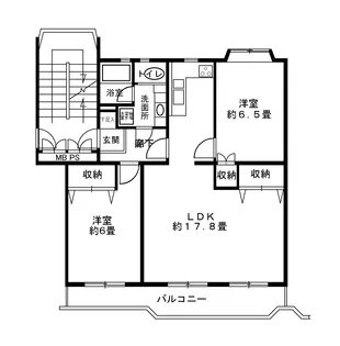 宮前平アベリア2号棟【3階】の間取り