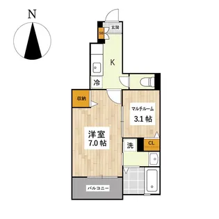 フォレストヒルズ出町【1階】の間取り