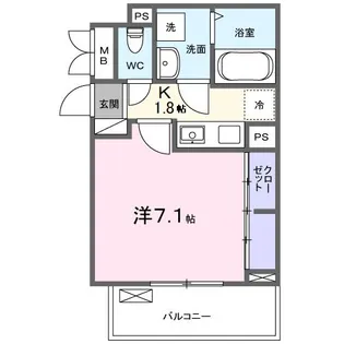 ラフレシール ウエスト【3階】の間取り