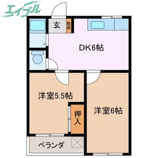 サンリッチ生桑【2階】の間取り