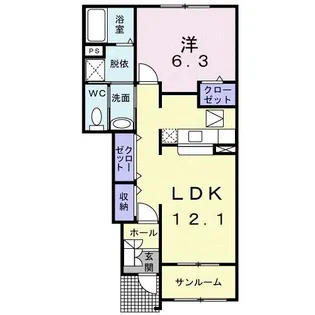 シュティルラント II【1階】の間取り