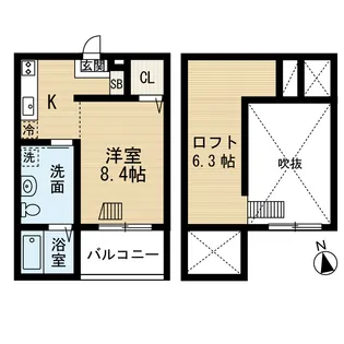 リゾレステ熱田【2階】の間取り