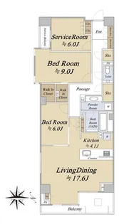 セントラルレジデンス外苑西通り【4階】の間取り