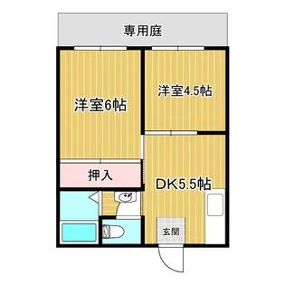 高砂グリーンハイツ【1階】の間取り