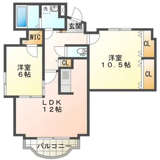 フラワーとんずい【3階】の間取り