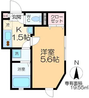 リバーハイツIII【1階】の間取り