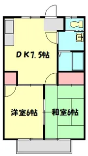 兎河原ハイツ【2階】の間取り