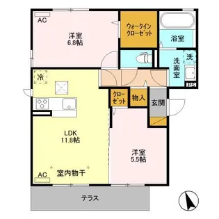 コスタデルソーレ【1階】の間取り
