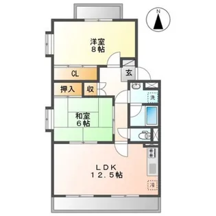 ラフォーレII【1階】の間取り