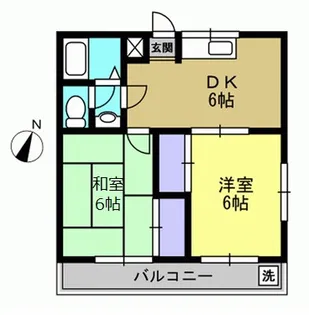 フラッツF【2階】の間取り