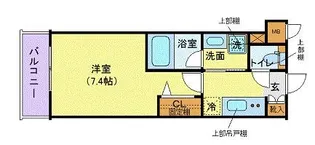 ハーモニーレジデンス品川高輪【1階】の間取り