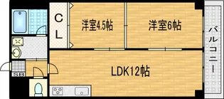 エクセルコート・高辻西【6階】の間取り