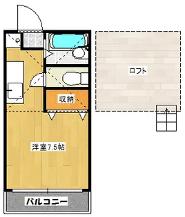 ウッディパレスフジA【2階】の間取り