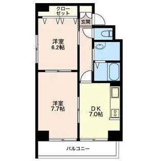 リバーサイドタワー RST【6階】の間取り