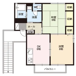 愛宕サンハイツ【1階】の間取り