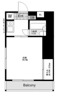 武蔵野マンション【3階】の間取り