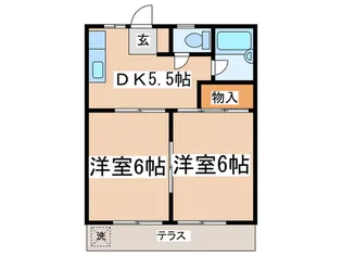 エステ-ト多摩川A【2階】の間取り
