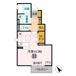 メゾンソレイユ(袖ヶ浦)【1階】の間取り