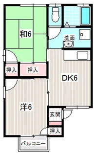 セジュールK&TI【1階】の間取り