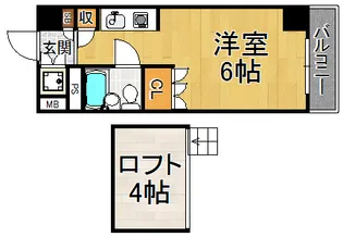 キューブ東武庫之荘【1階】の間取り