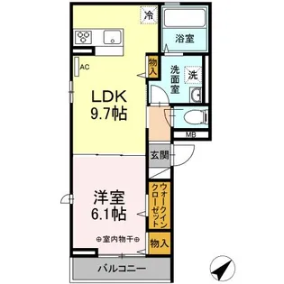 セジュールカサガワ【2階】の間取り