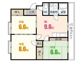 ハイネス西村【4階】の間取り