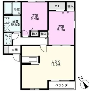 グラシアスIII【1階】の間取り