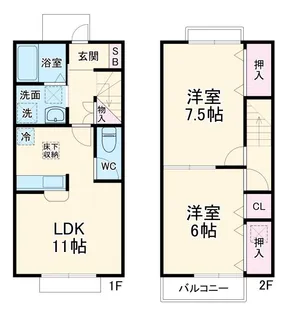 グラス☆ドミール I【1階】の間取り