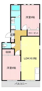 サンクエスA【1階】の間取り