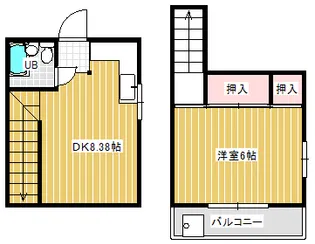 フラット白山第一【3階】の間取り