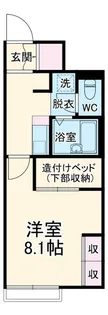 レオパレス紫陽花【1階】の間取り