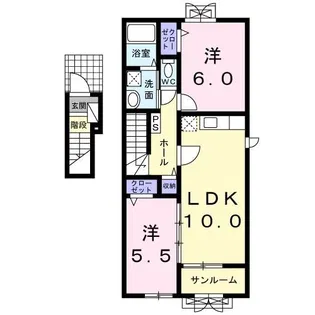 デスパシオC【2階】の間取り