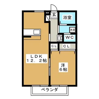 サンハイツ【2階】の間取り