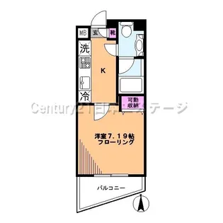 サンヴィアーレノーブル旗の台【2階】の間取り