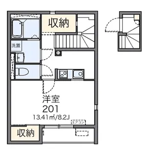 レオネクストサンフラワーIII(53652)【1】【2階】の間取り